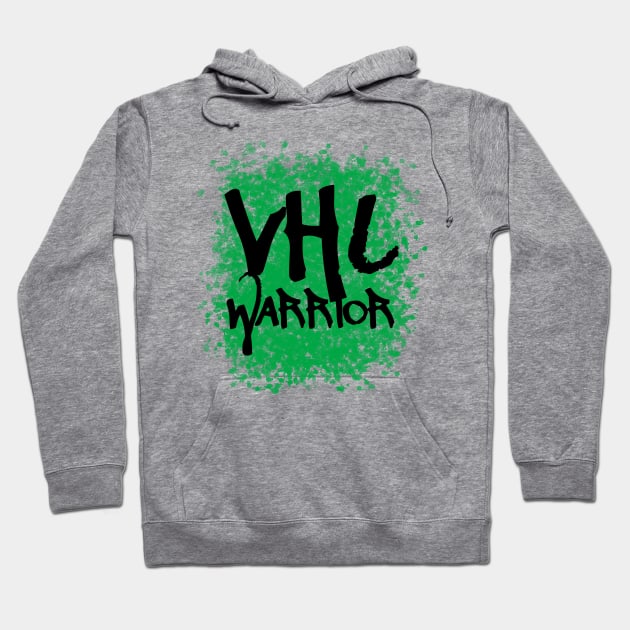 VHL Warrior - Von Hippel-Lindau Disease Design - Graffiti Style - Green Hoodie by Funky Chik’n